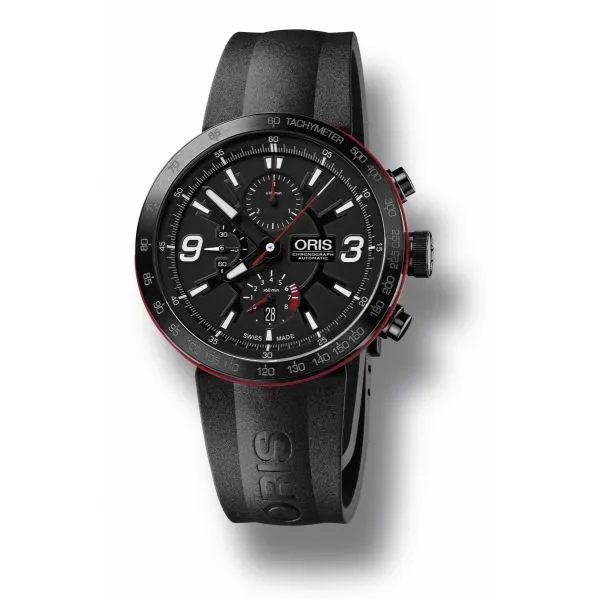 Oris TT1 Chronograph with stainless steel black plated case